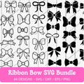 Ribbon Bow SVG Bundle - 64 Designs