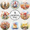 Spring Clipart Bundle - 9 Designs PNG