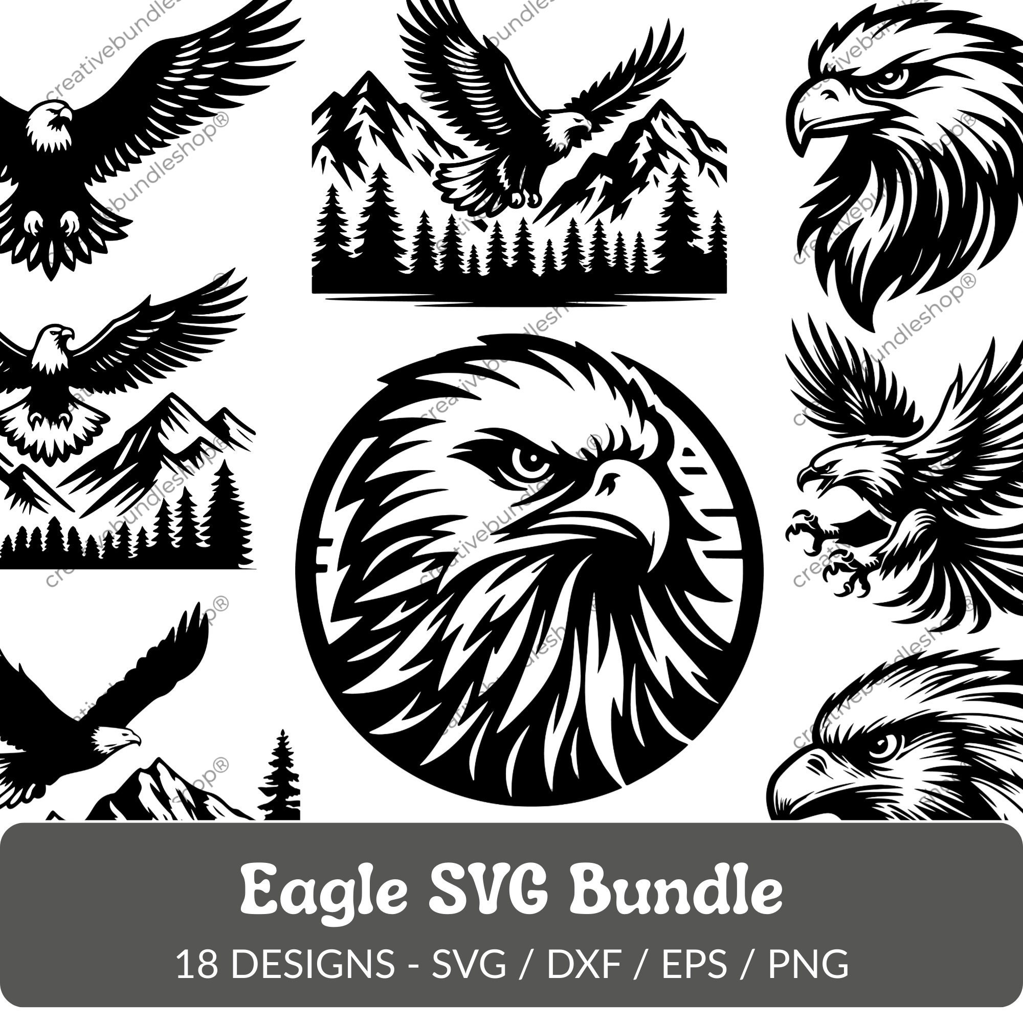 Eagle SVG Bundle - 18 Designs