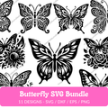 Butterfly SVG Bundle - 11 Designs