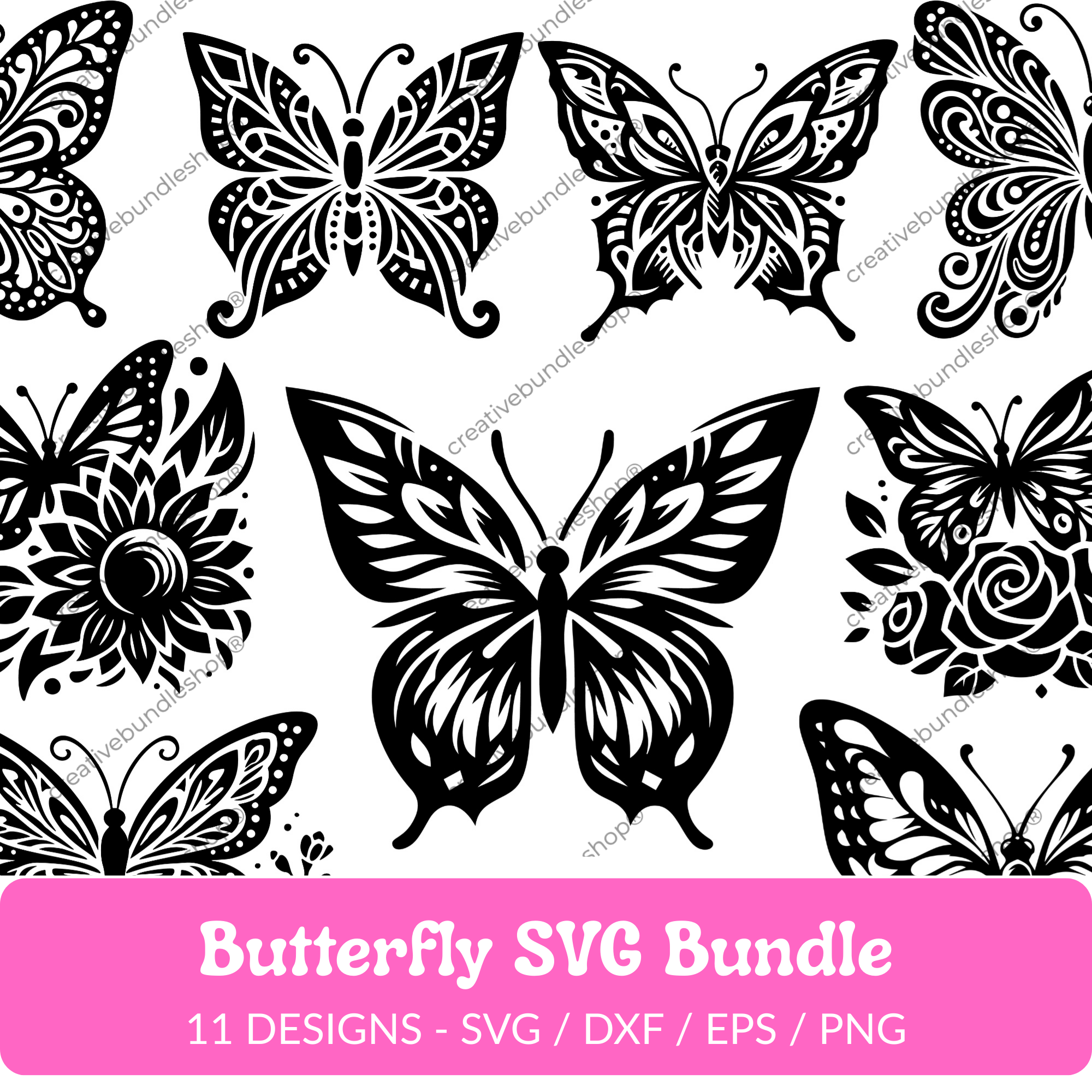 Butterfly SVG Bundle - 11 Designs