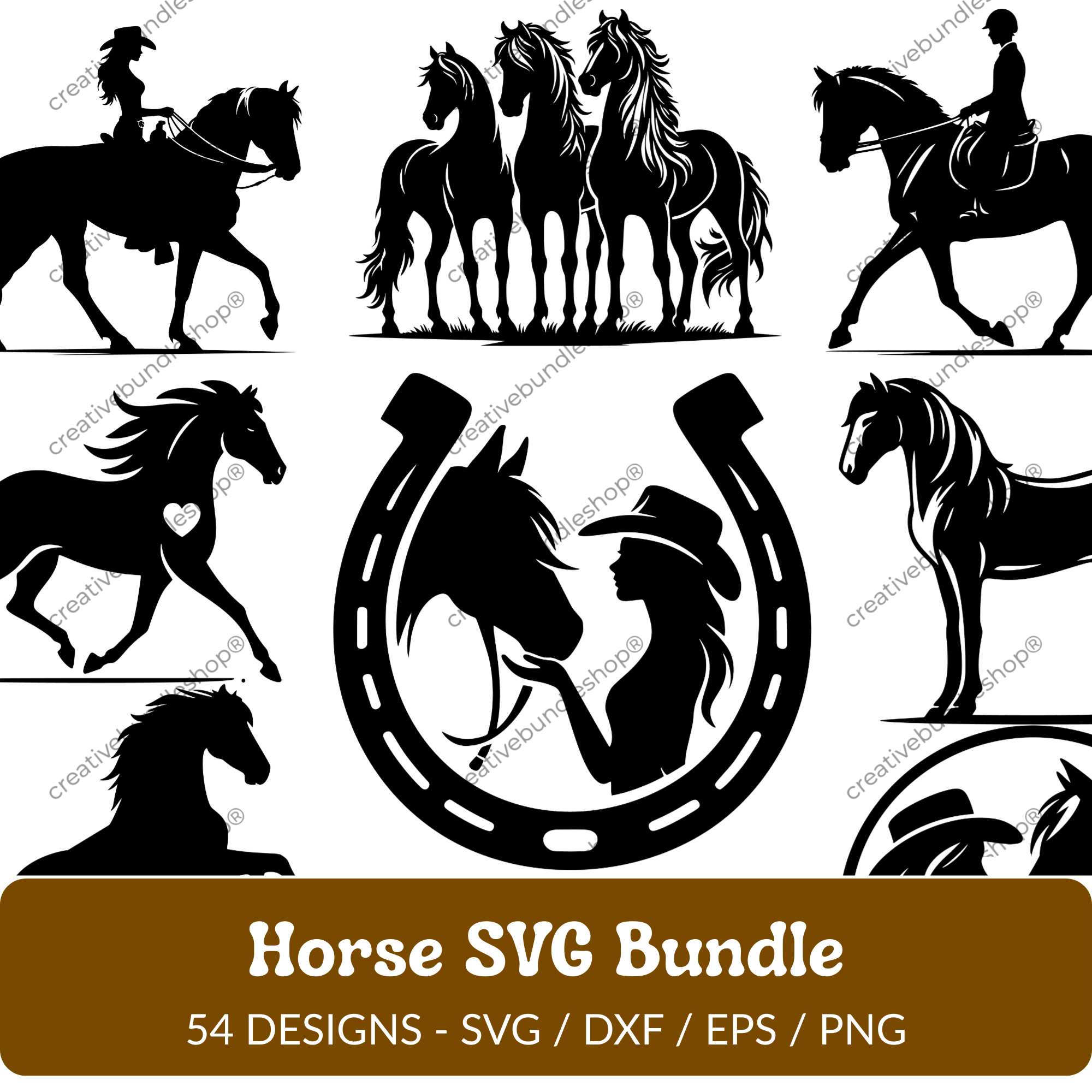 Horse SVG Bundle - 54 Designs