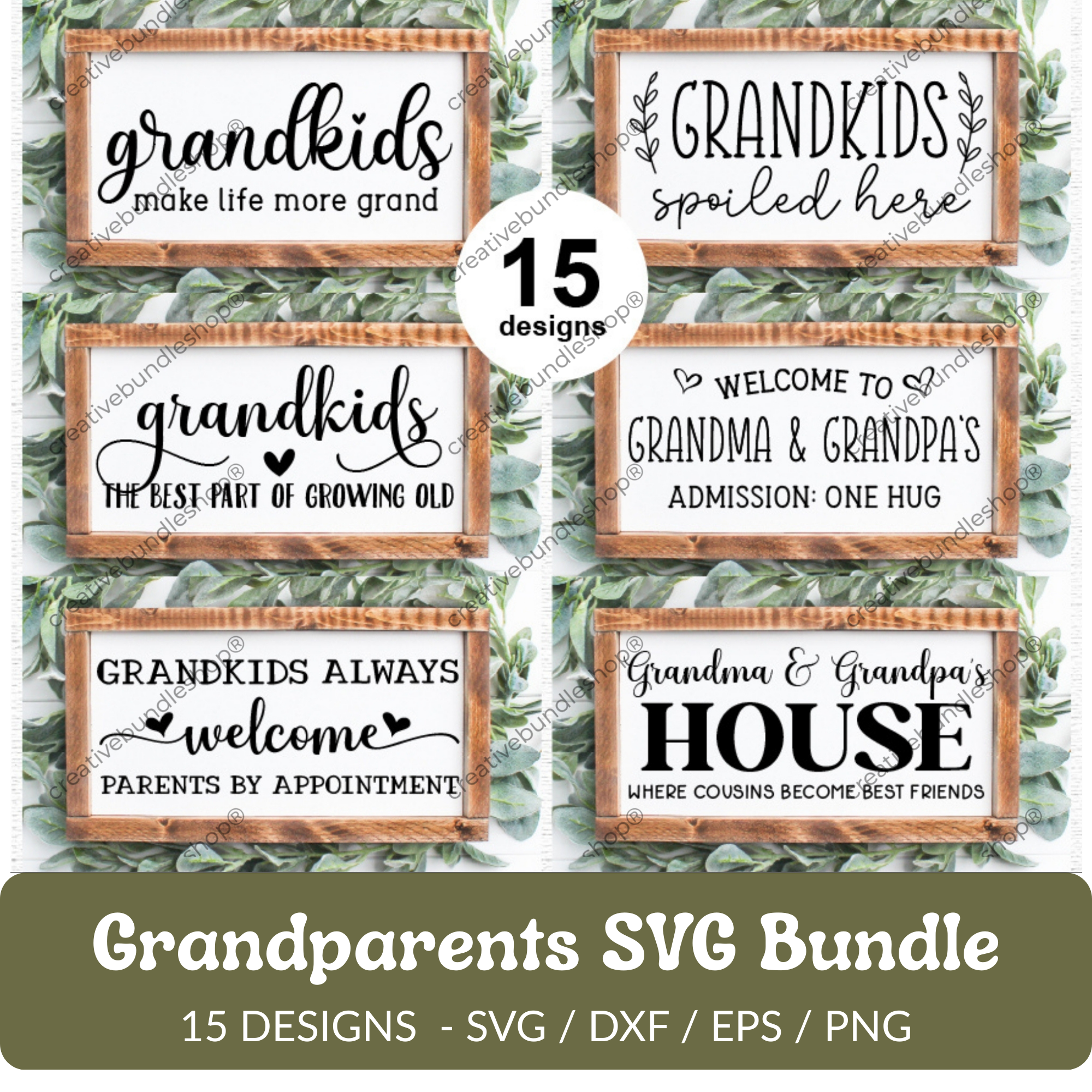 Grandparents SVG Bundle - 15 Designs