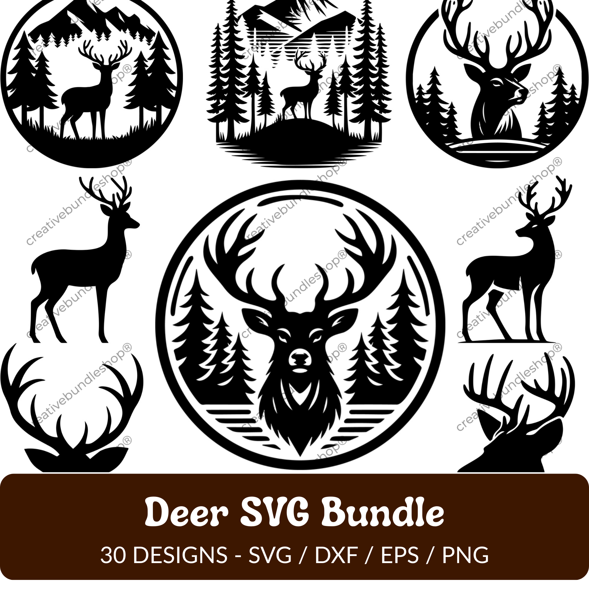 Deer SVG Bundle - 30 Designs