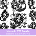 Mermaid SVG Bundle - 30 Designs