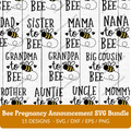 Bee Pregnancy Announcement SVG Bundle - 15 Designs