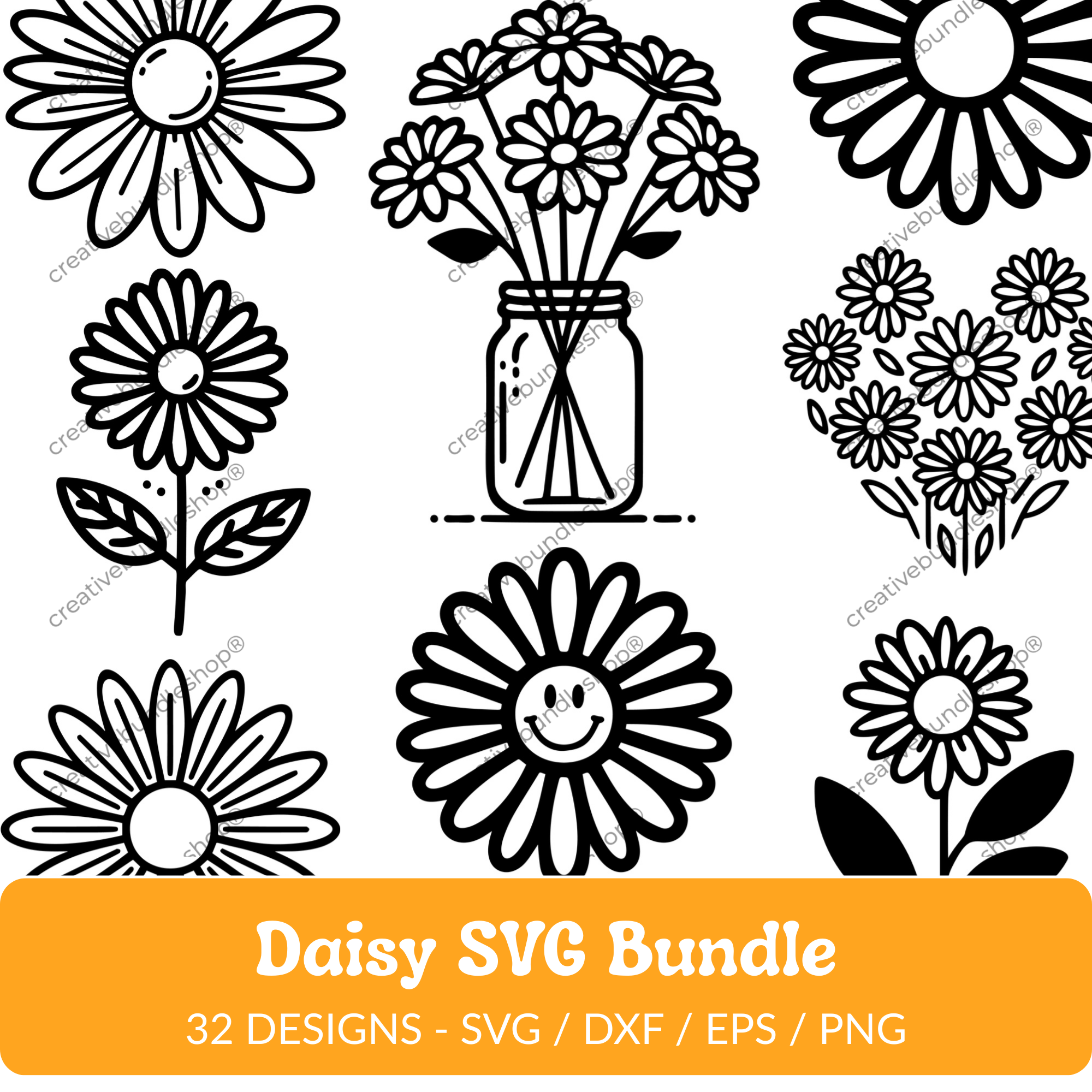 Daisy SVG Bundle - 32 Designs