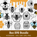 Bee SVG Bundle - 40 Designs
