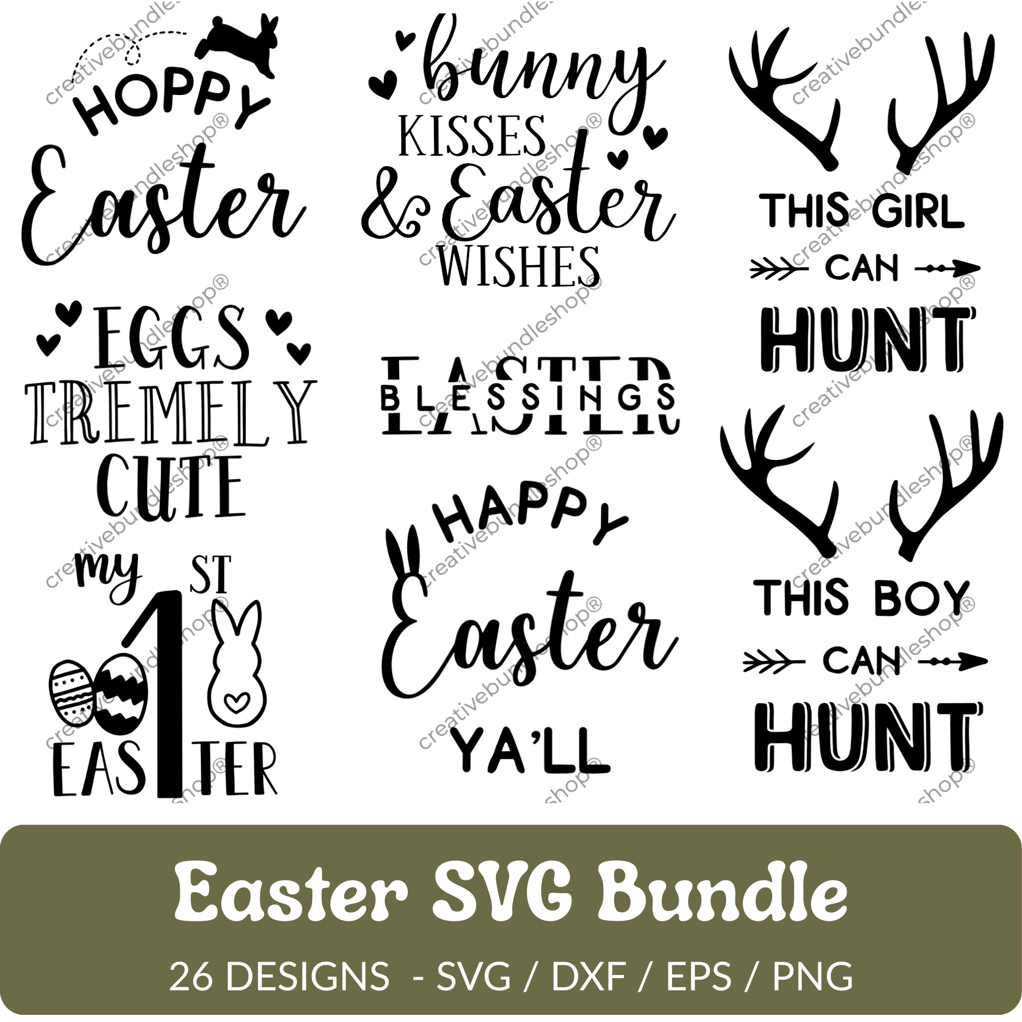 Easter SVG Bundle - 26 Designs