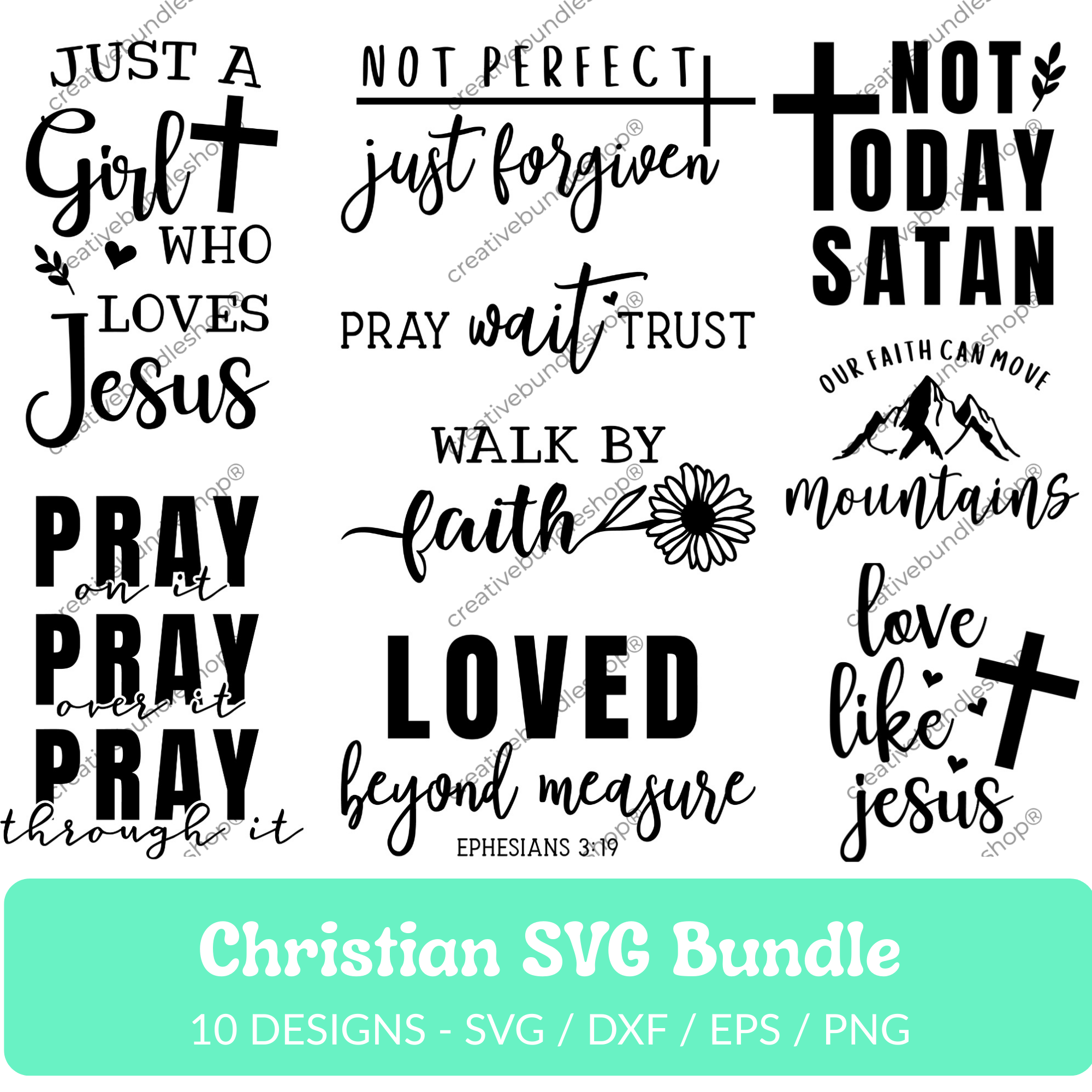 Christian SVG Bundle - 10 Designs