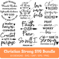 Christian Strong SVG Bundle - 10 Designs