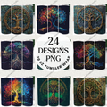 Tree of Life Celtic Tumbler Wrap Bundle - 24 Designs PNG 20 oz