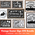 Vintage Easter Sign SVG Bundle - 15 Designs