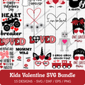 Kids Valentine SVG Bundle - 15 Designs