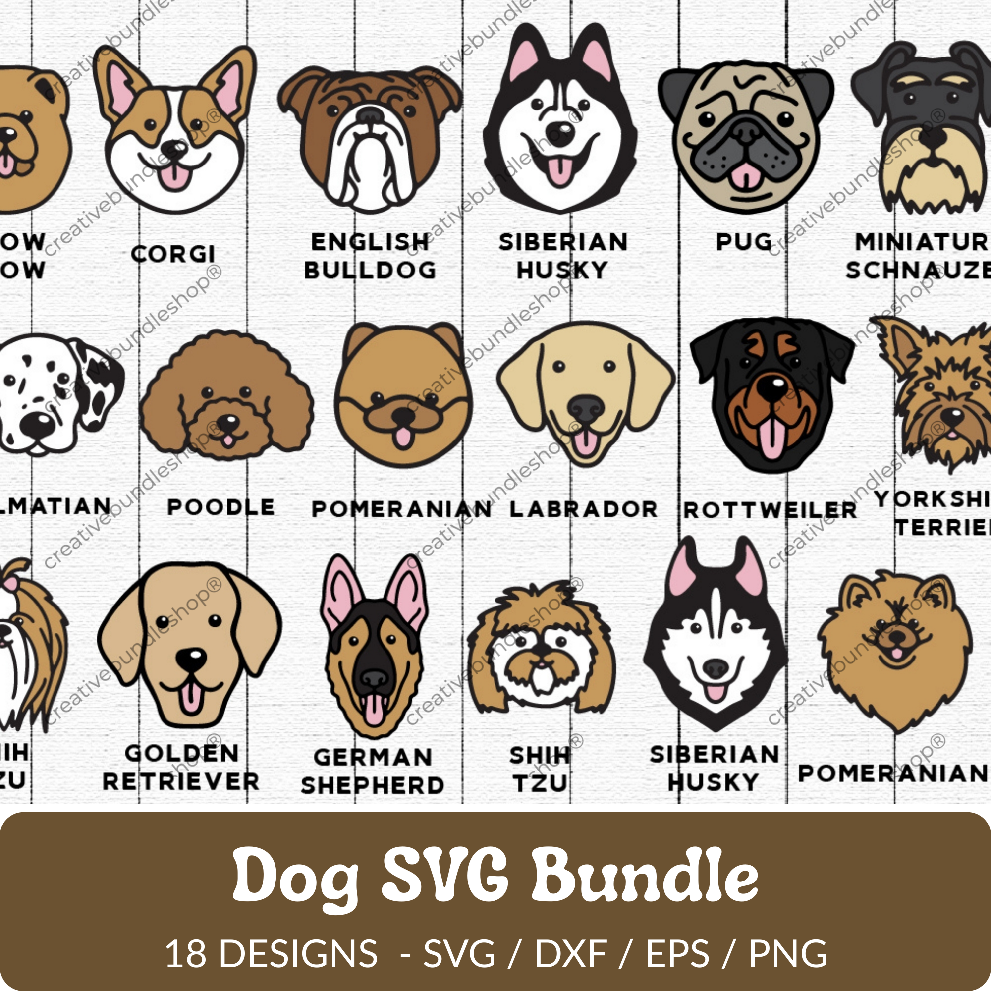 Dog SVG Bundle - 18 Designs