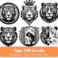 Tiger SVG Bundle - 95 Designs