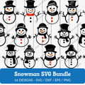 Snowman SVG Bundle - 16 Designs