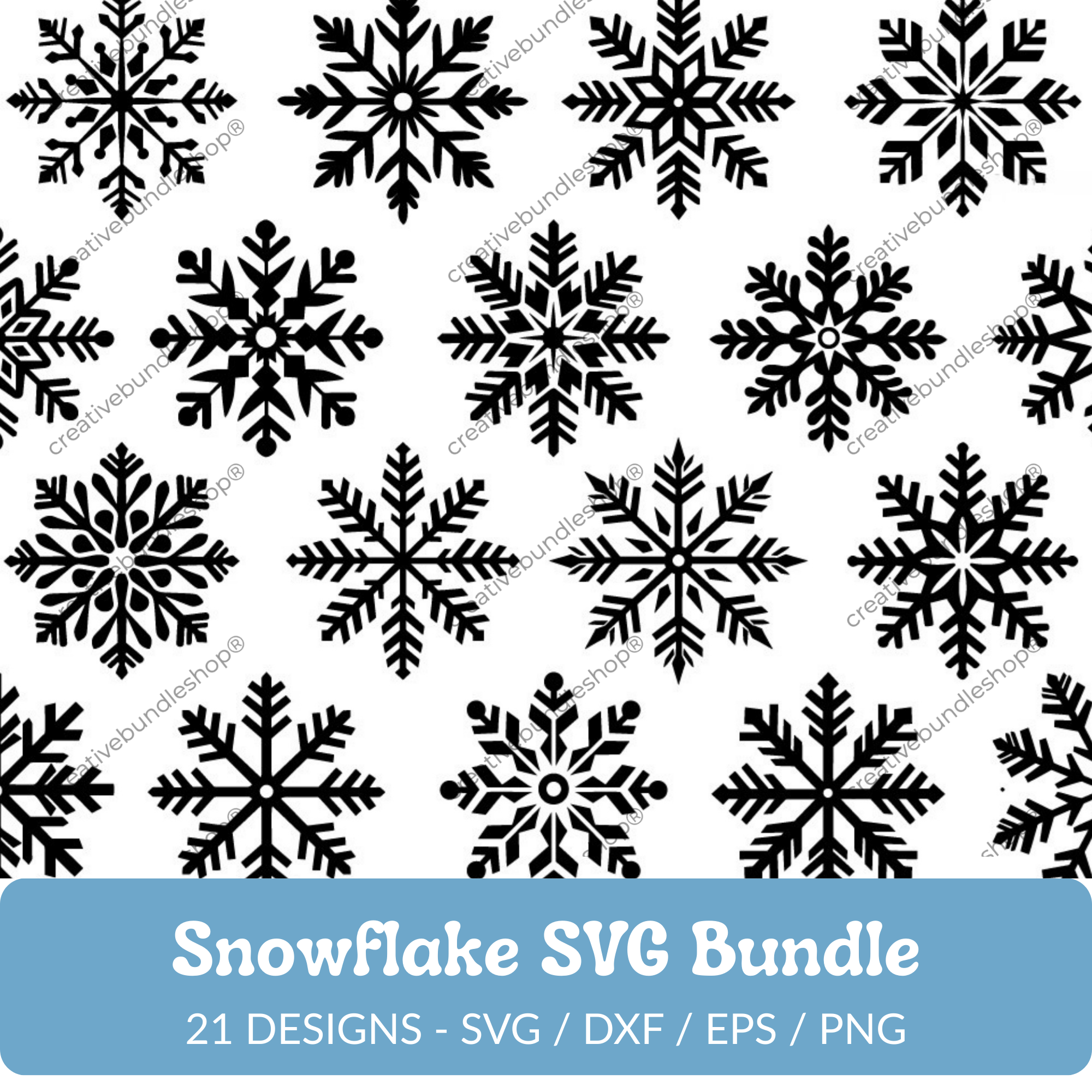 Snowflake SVG Bundle - 21 Designs