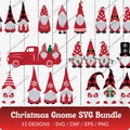 Christmas Gnome SVG Bundle - 15 Designs
