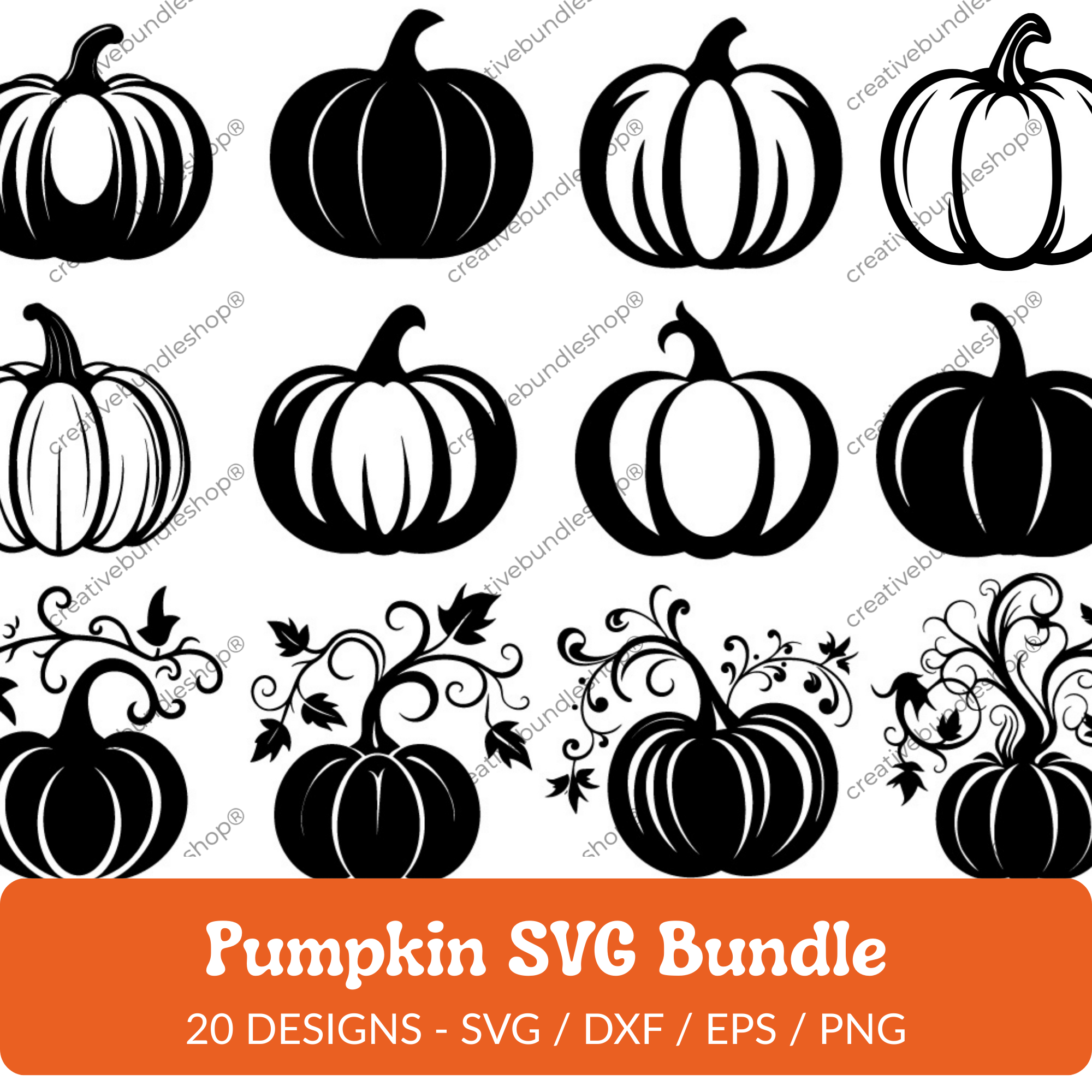 Pumpkin SVG Bundle - 20 Designs