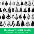 Christmas Tree SVG Bundle - 50 Designs
