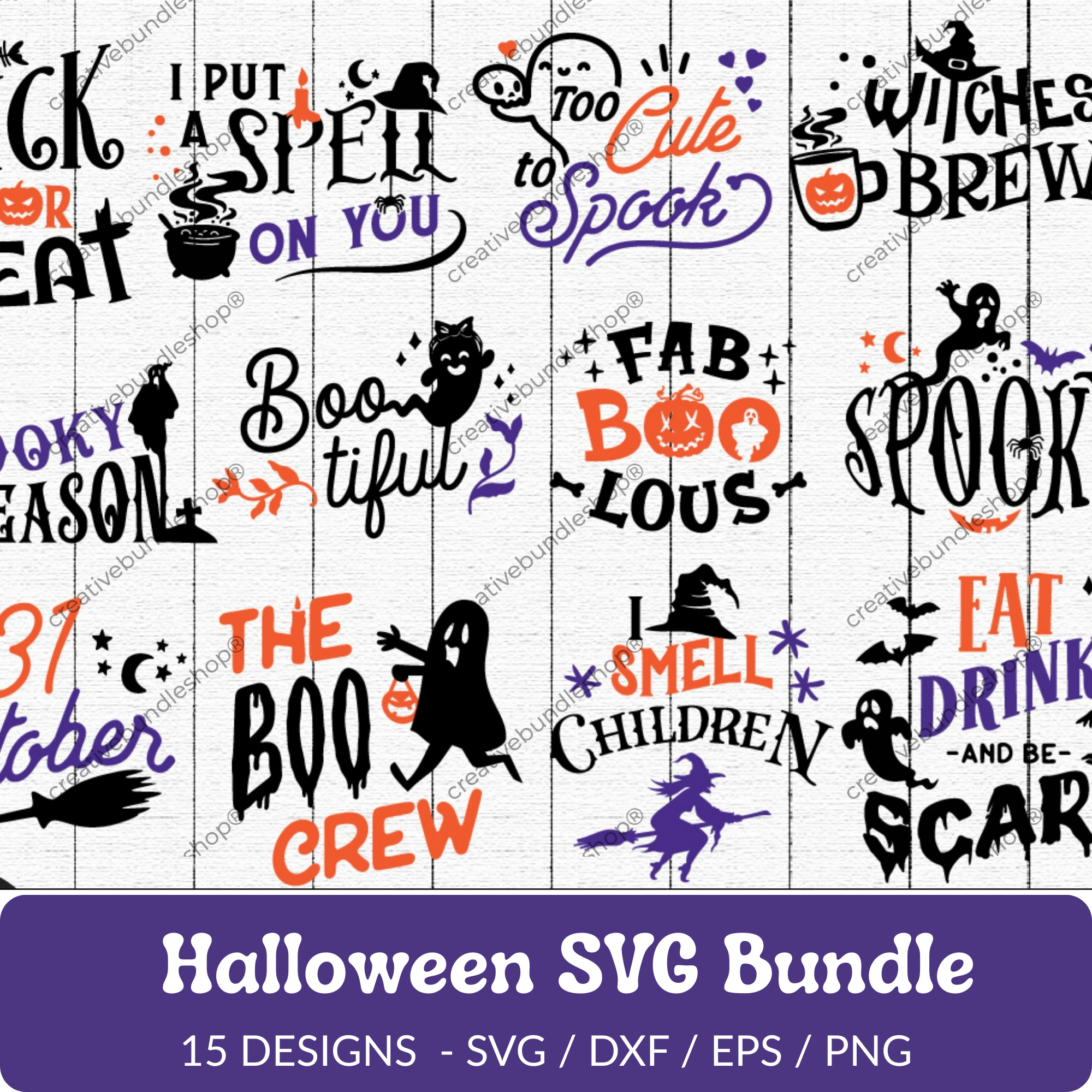 Halloween SVG Bundle - 15 Designs