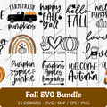 Fall SVG Bundle - 15 Designs