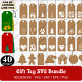 Gift Tag SVG Bundle - 40 Designs
