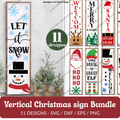 Vertical Christmas Sign SVG Bundle - 11 Designs