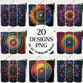 Mandala Art Tumbler Wrap Bundle - 20 Designs PNG 20 oz