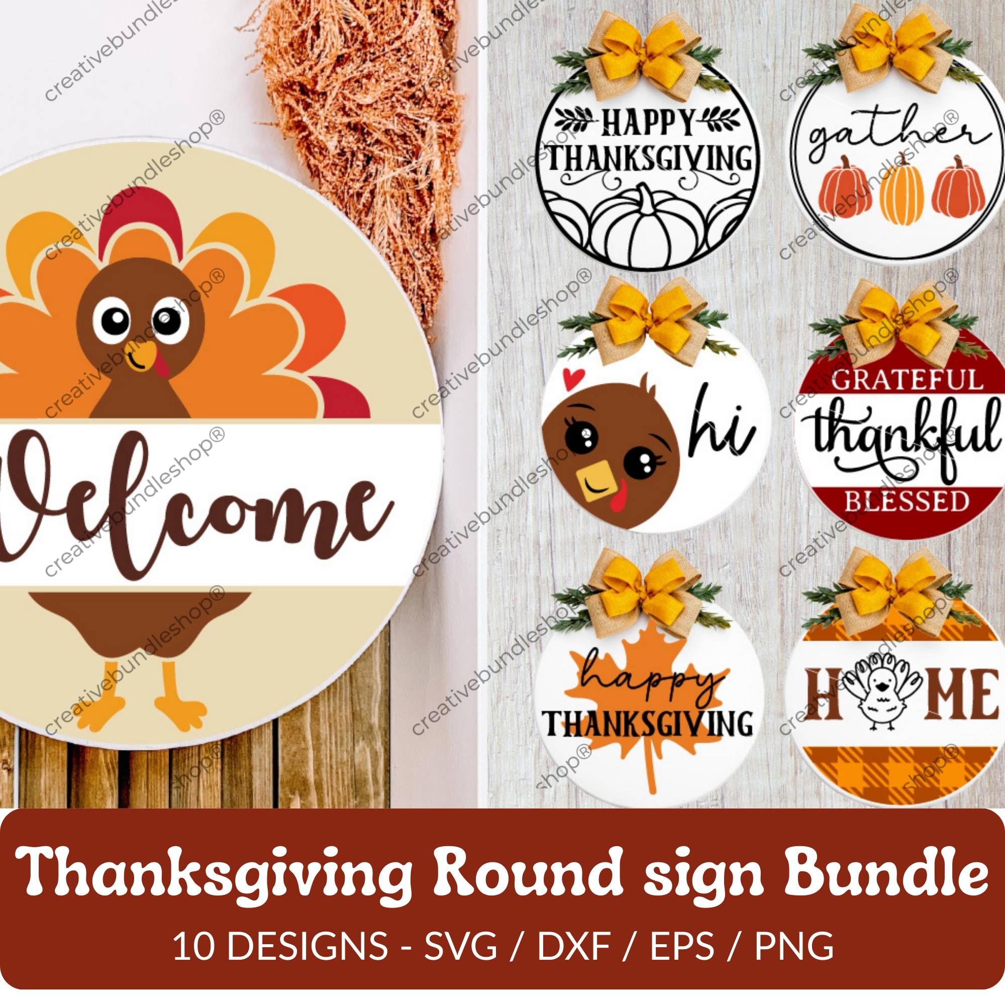 Easter Round Sign Bundle - 10 Designs