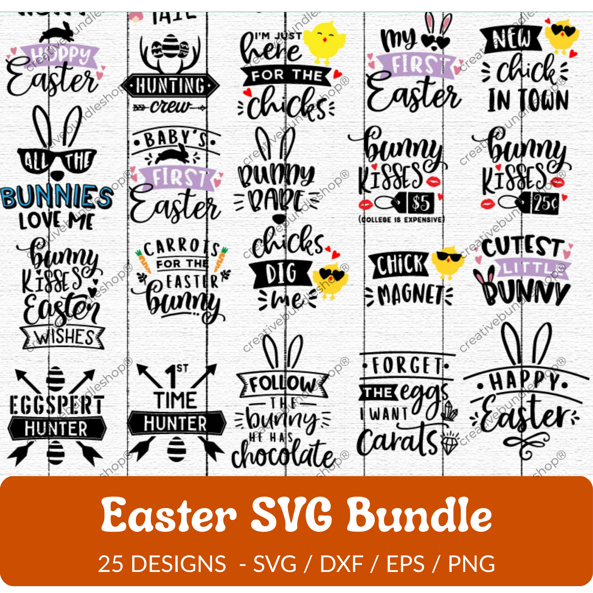 Easter SVG Bundle - 25 Designs