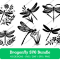 Dragonfly SVG Bundle - 45 Designs