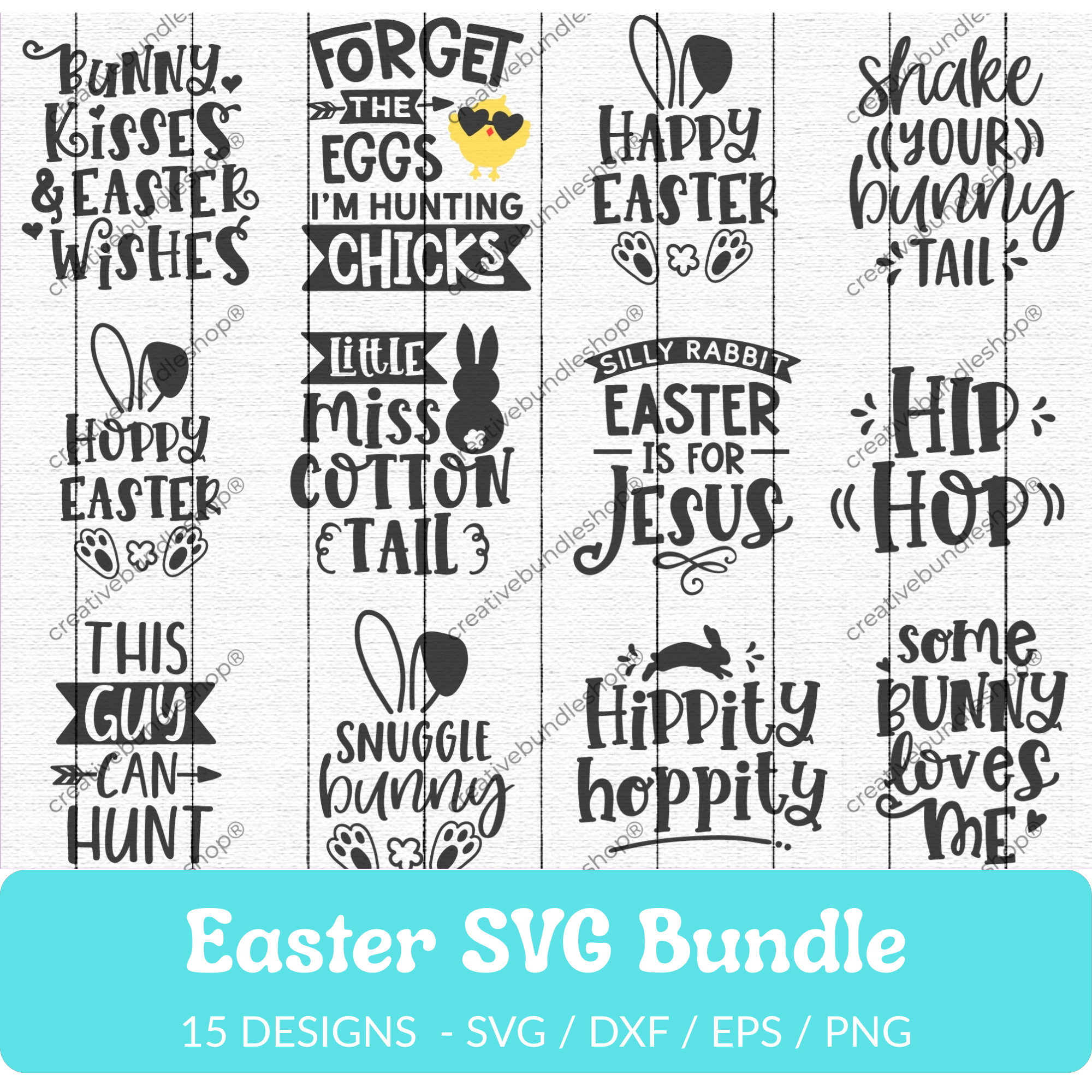 Easter SVG Bundle - 15 Designs