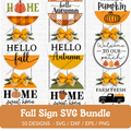 Fall Sign SVG Bundle - 10 Designs