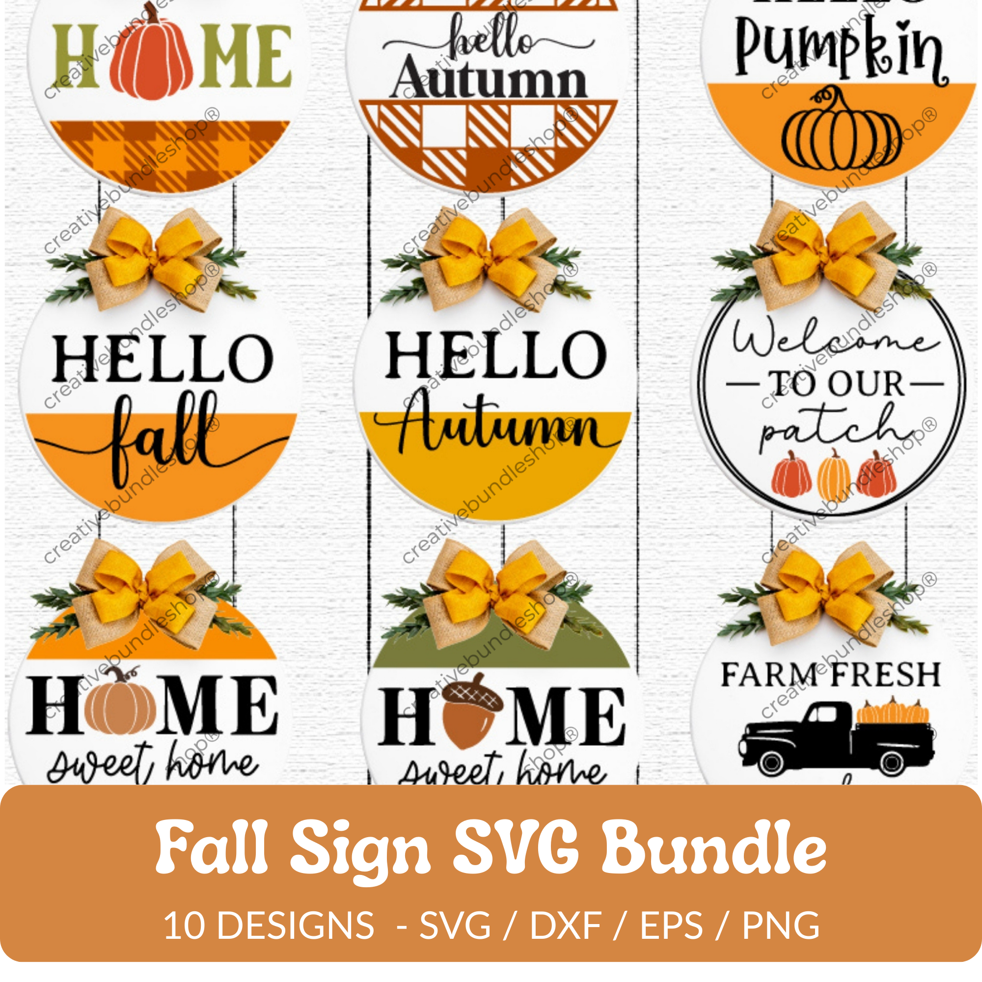 Fall Sign SVG Bundle - 10 Designs