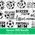 Soccer SVG Bundle - 17 Designs