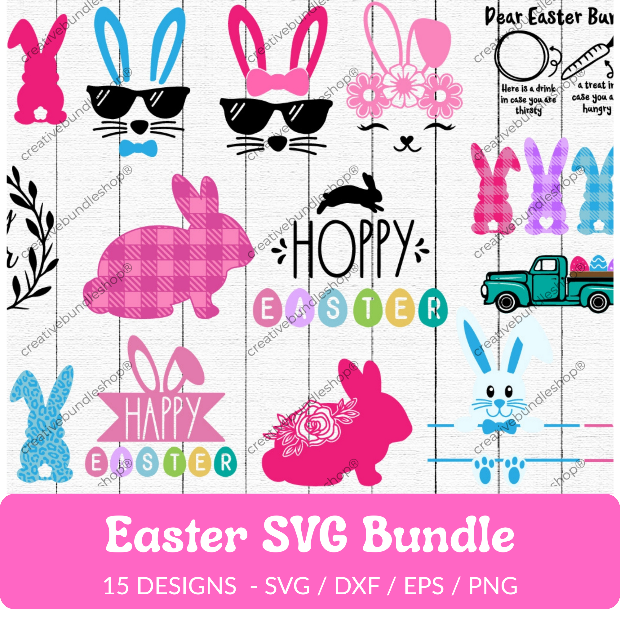 Easter SVG Bundle - 15 Designs (Colorful)