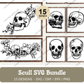 Skull SVG Bundle - 15 Designs